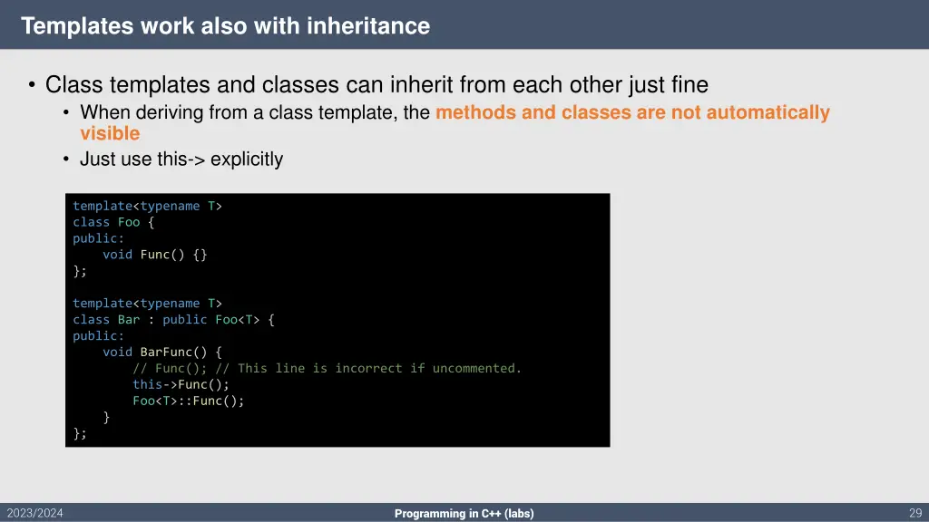templates work also with inheritance