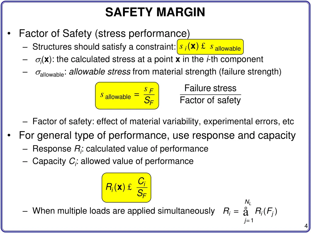 safety margin