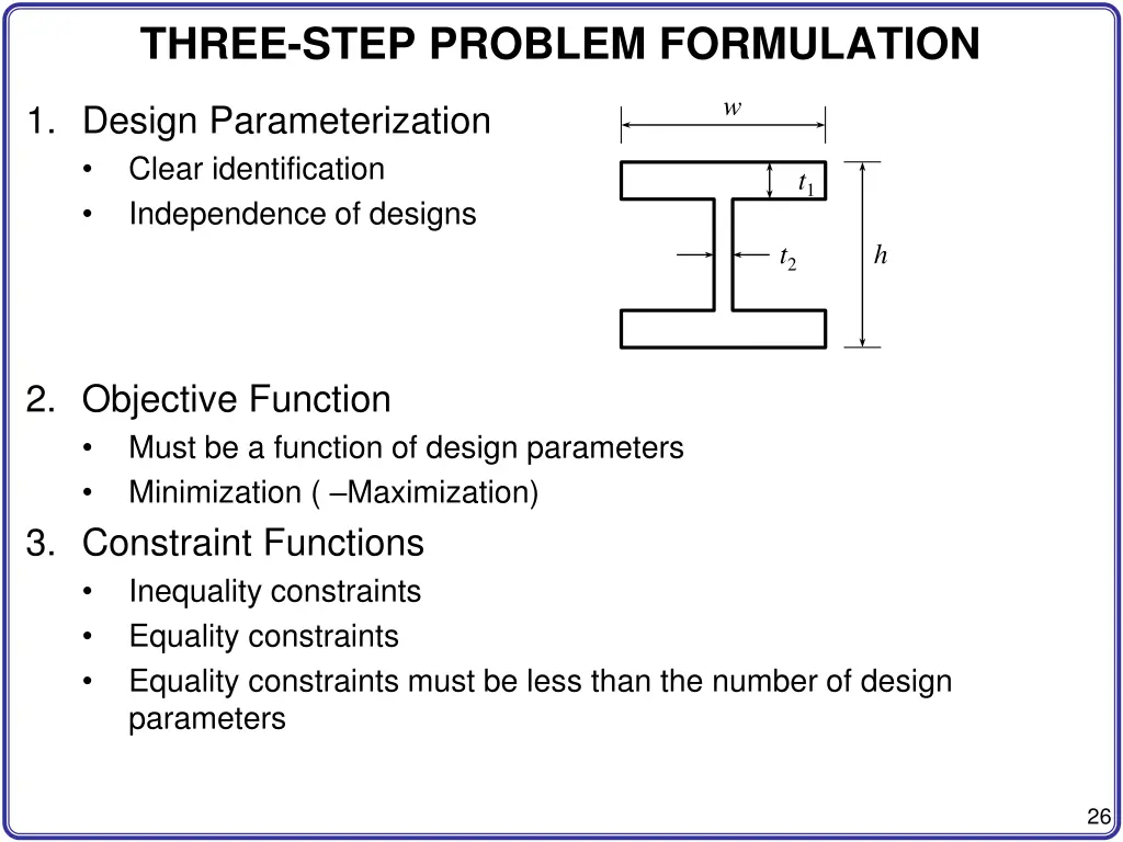 three step problem formulation