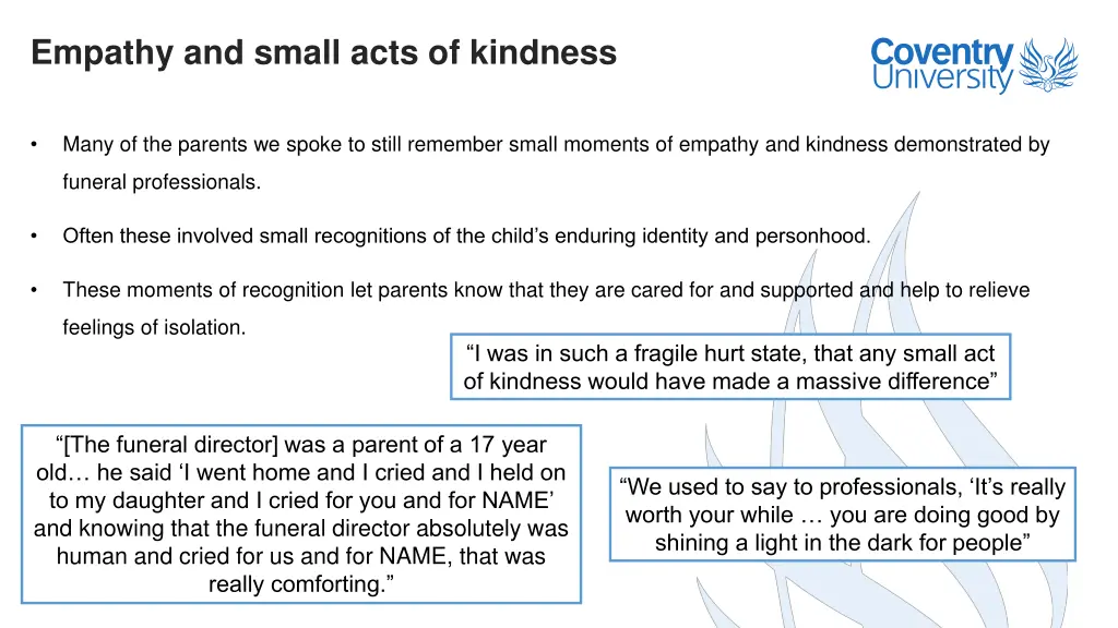 empathy and small acts of kindness