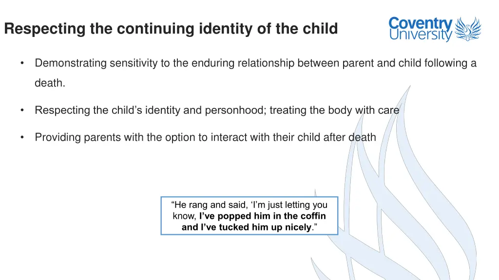 respecting the continuing identity of the child