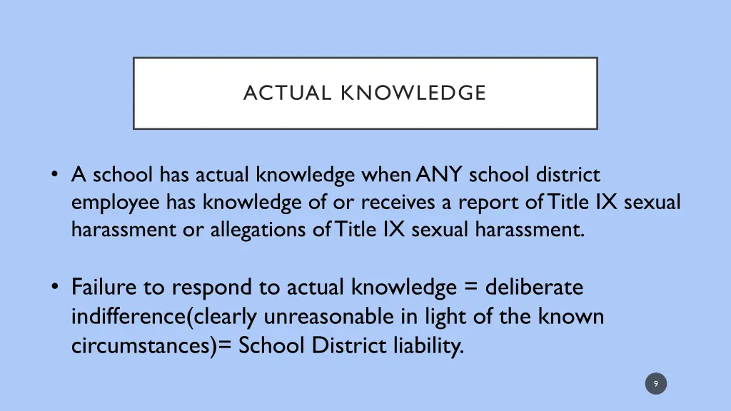 actual knowledge
