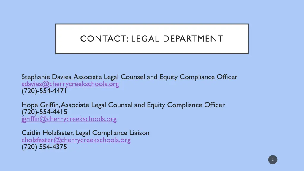 contact legal department