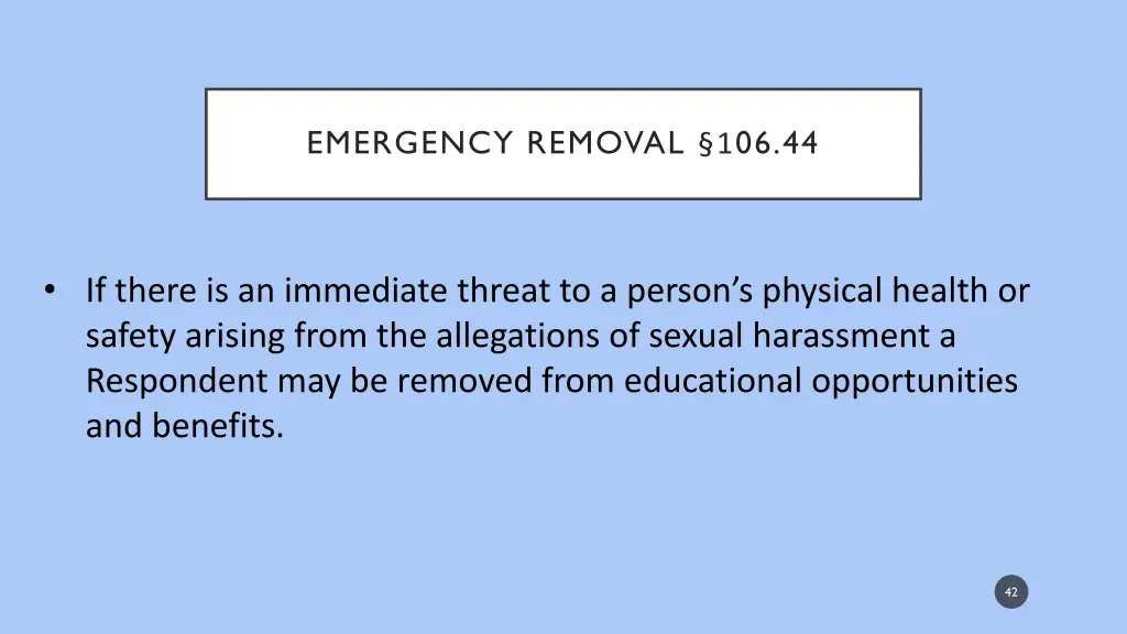 emergency removal 1 06 44