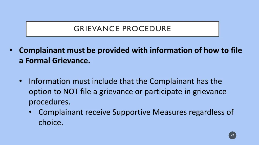 grievance procedure 1