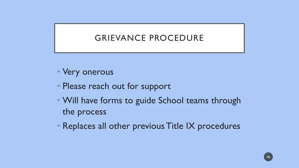 grievance procedure