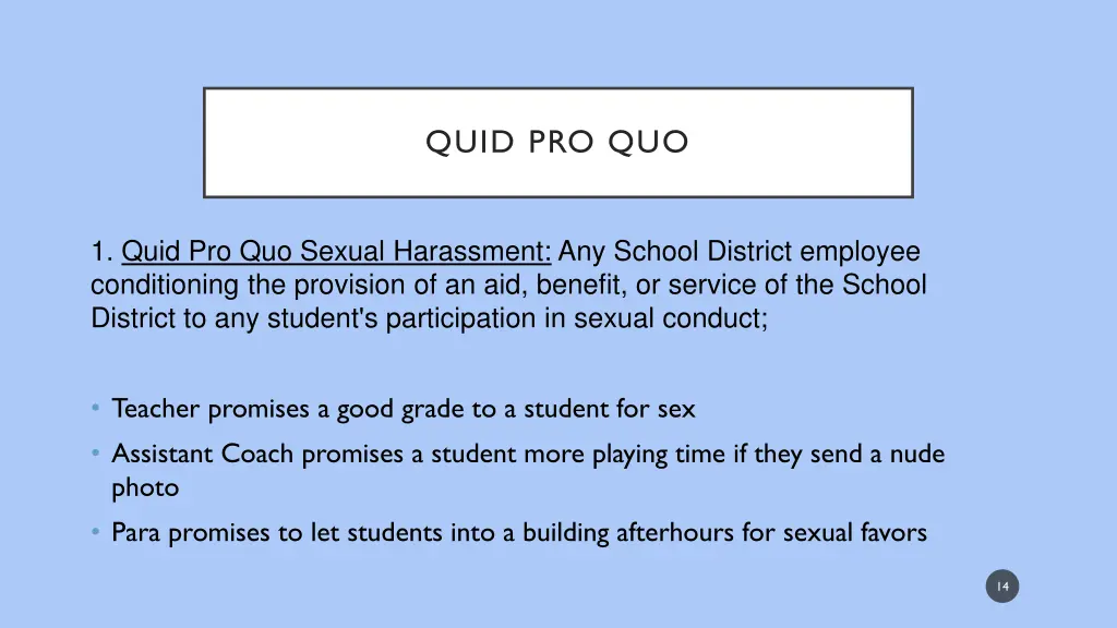 quid pro quo