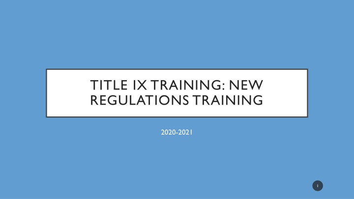 title ix training new regulations training