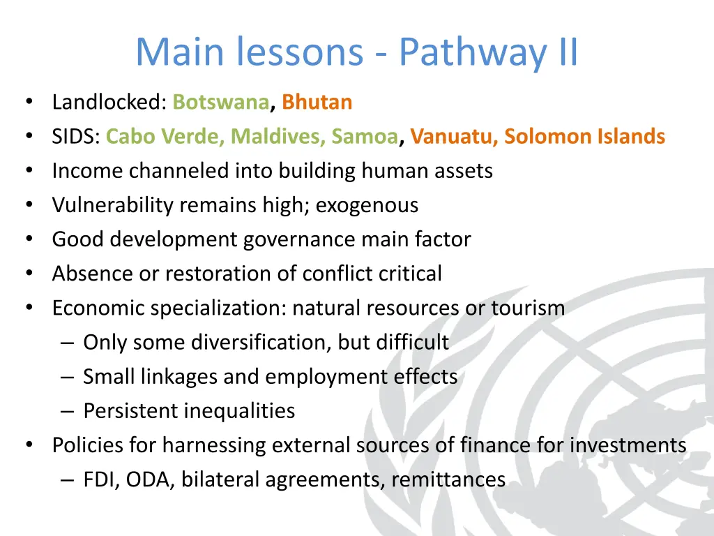 main lessons pathway ii landlocked botswana