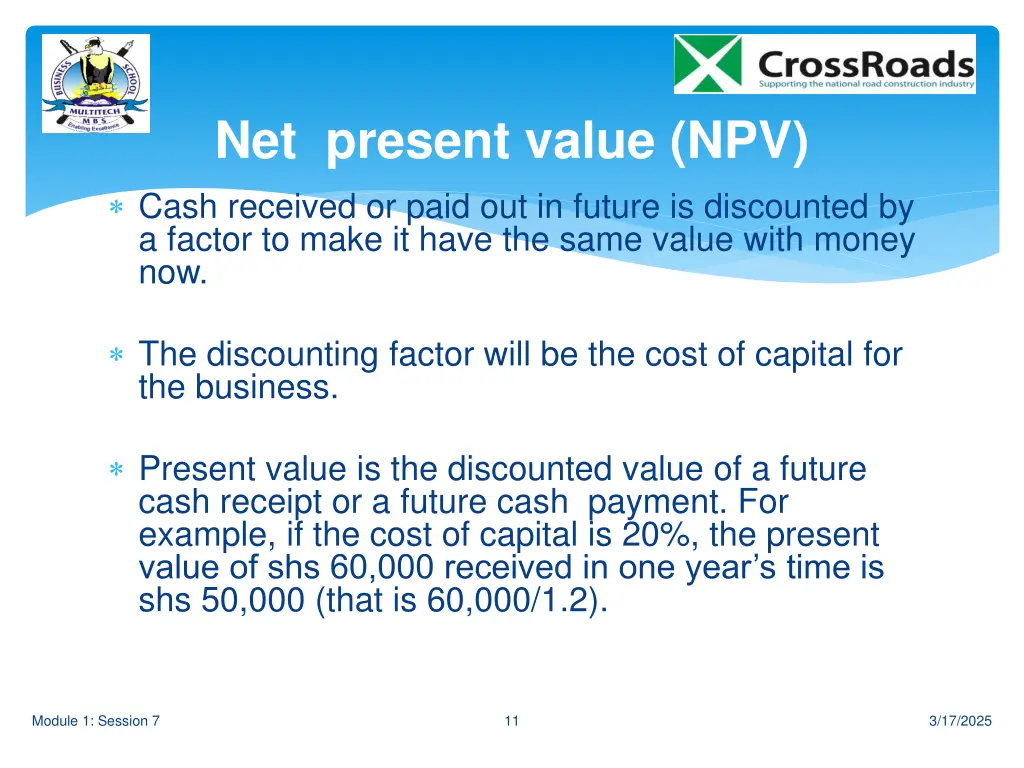 net present value npv