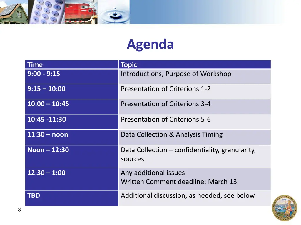 agenda