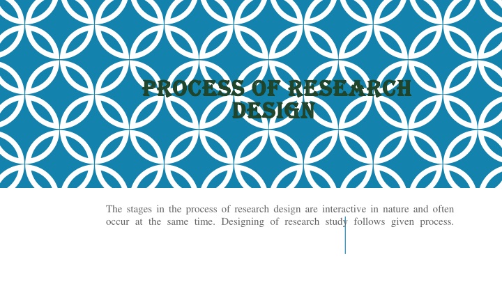 process of process of research design design