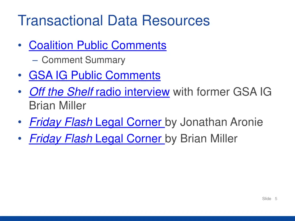 transactional data resources