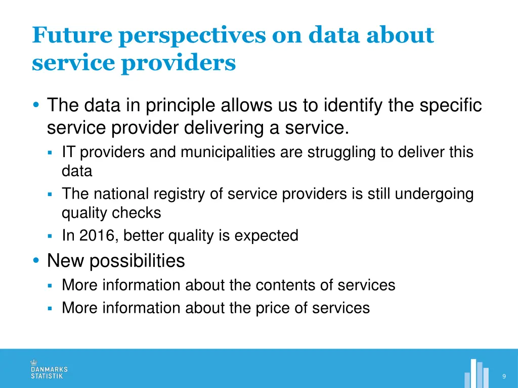future perspectives on data about service