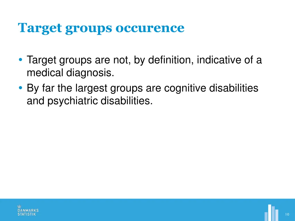 target groups occurence