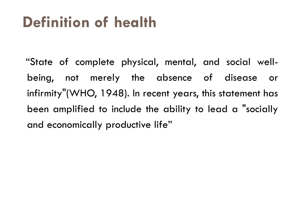 definition of health