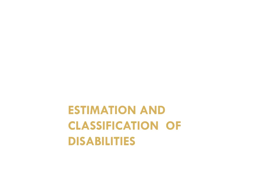 estimation and classification of disabilities