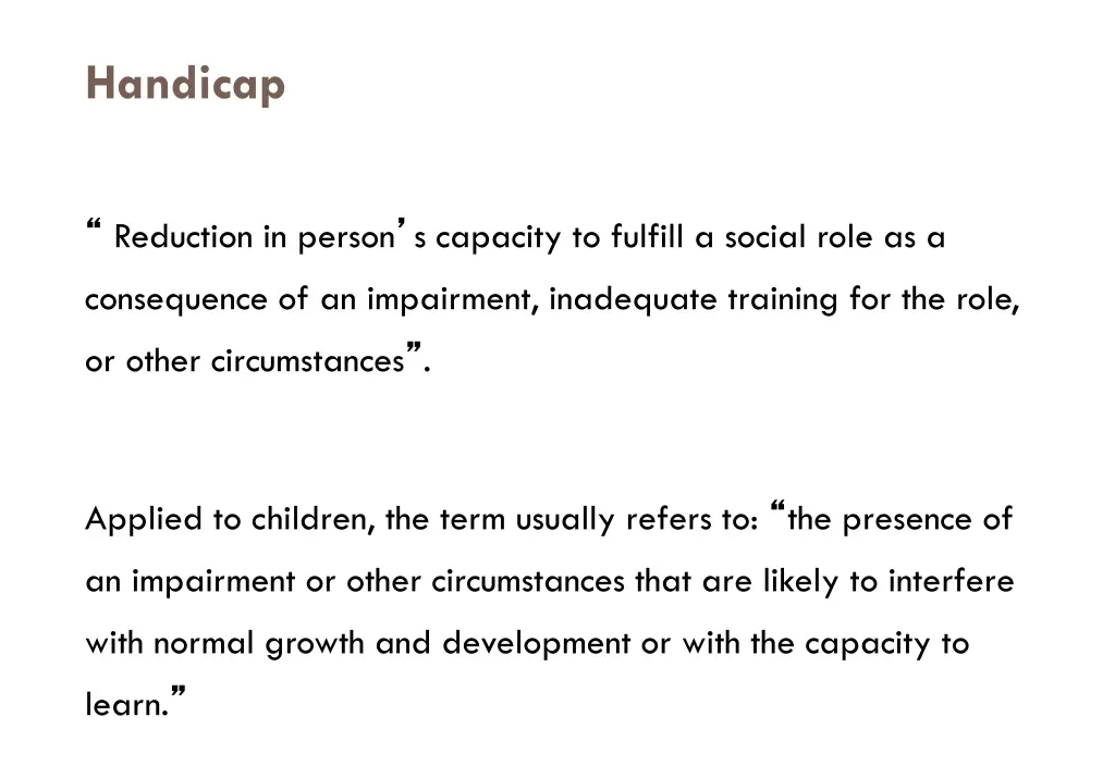 handicap