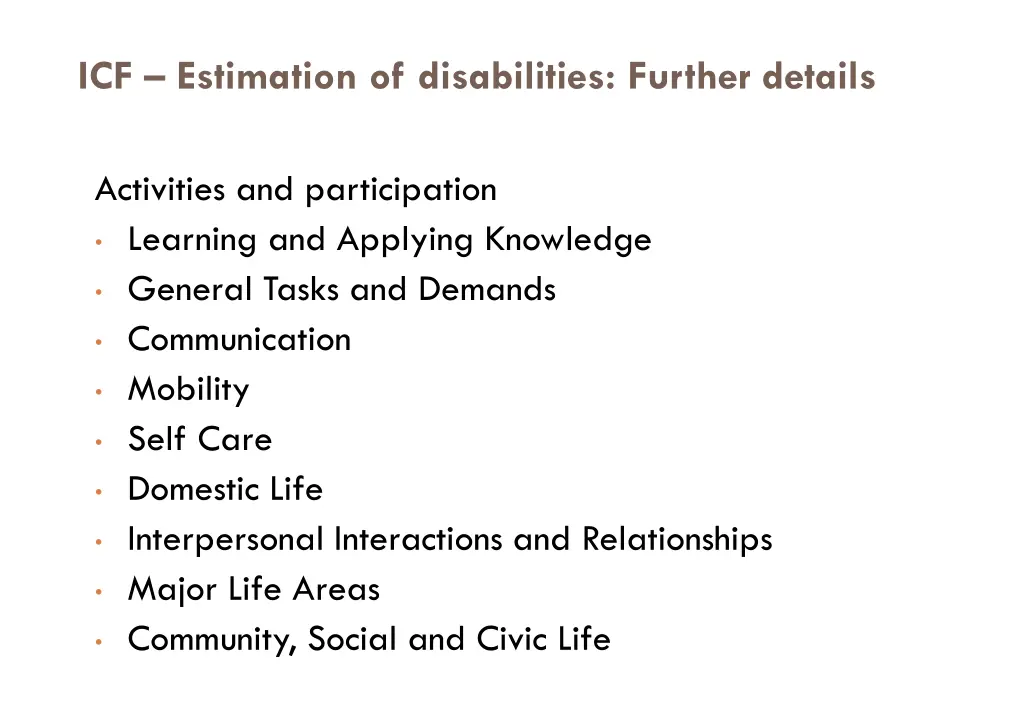 icf estimation of disabilities further details 3