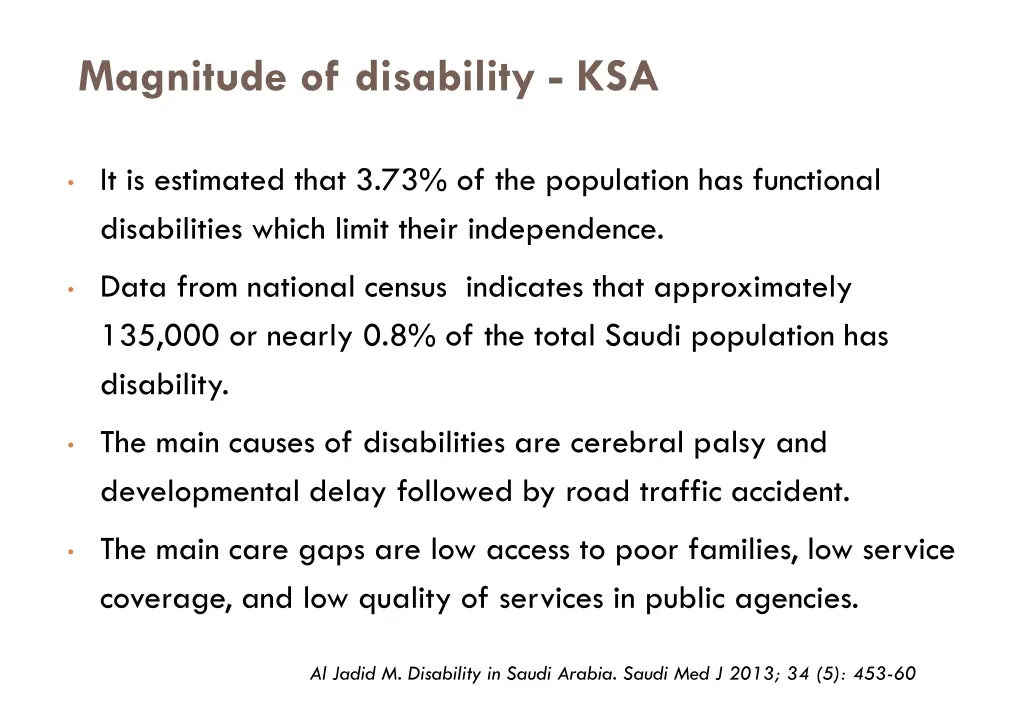 magnitude of disability ksa
