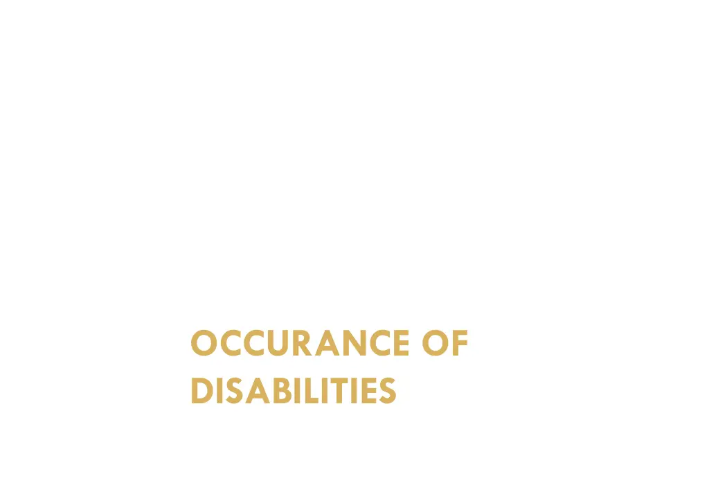 occurance of disabilities