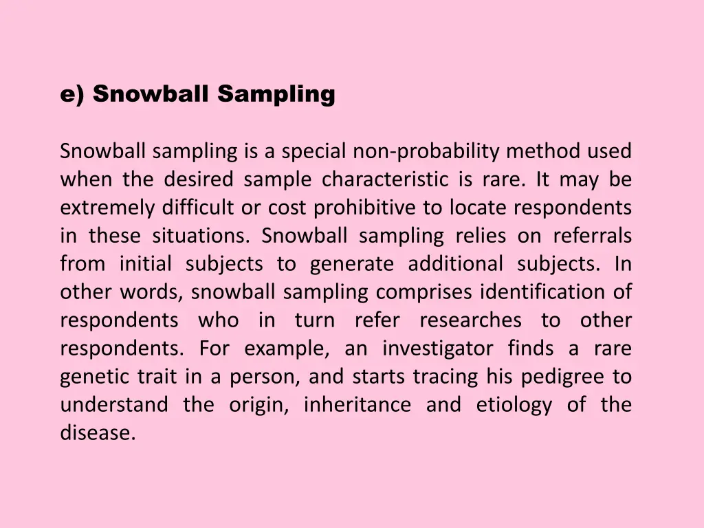 e snowball sampling