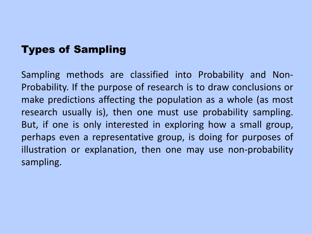 types of sampling