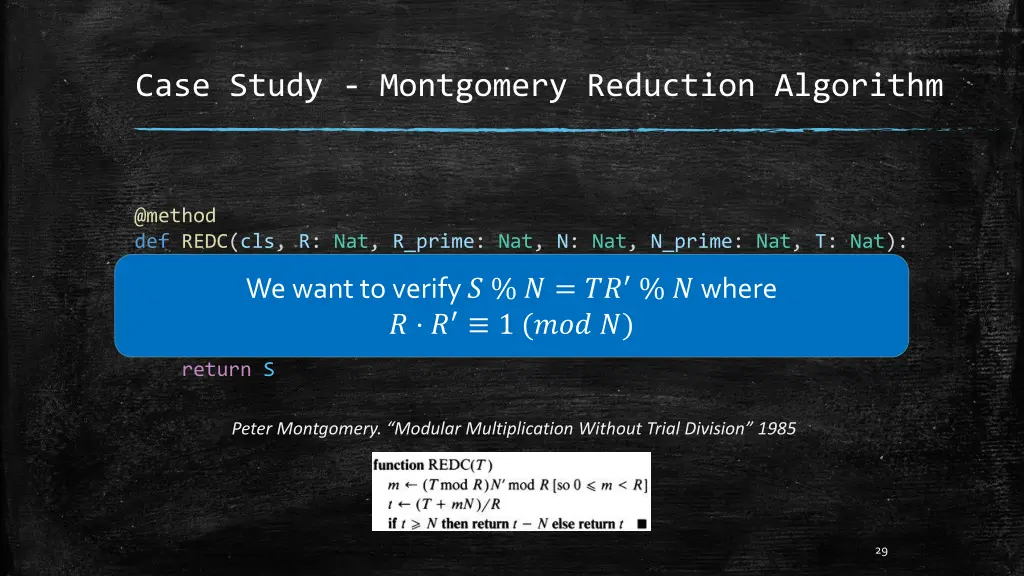 case study montgomery reduction algorithm 1