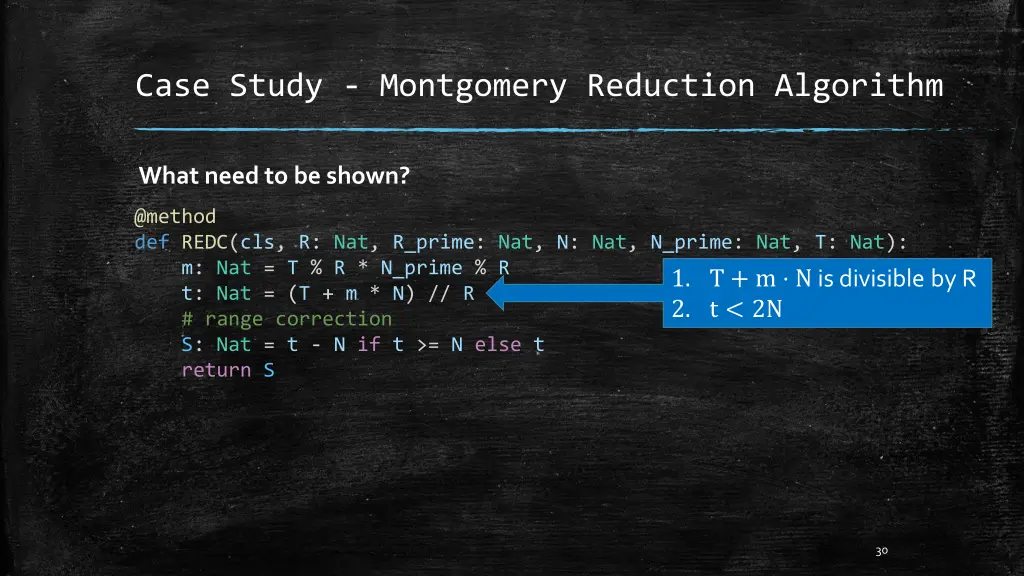 case study montgomery reduction algorithm 2