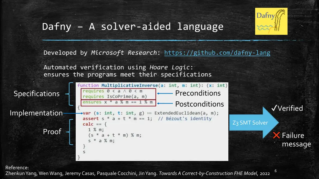 dafny a solver aided language