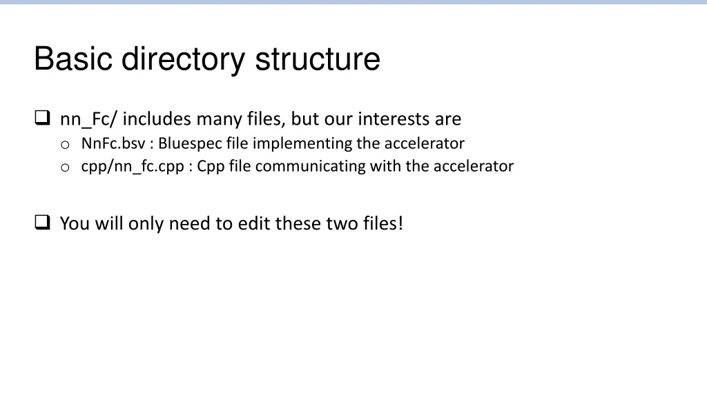 basic directory structure