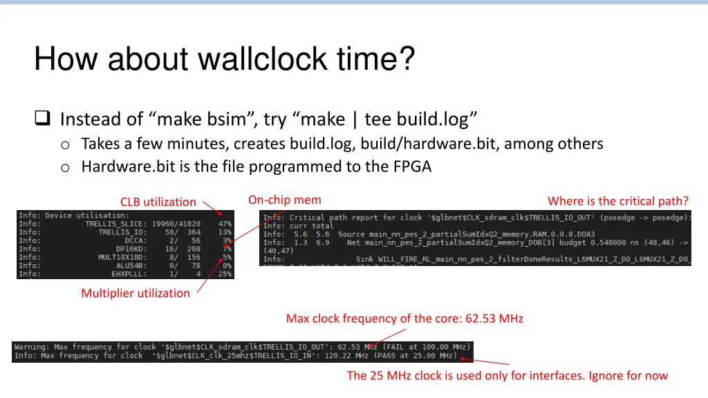 how about wallclock time