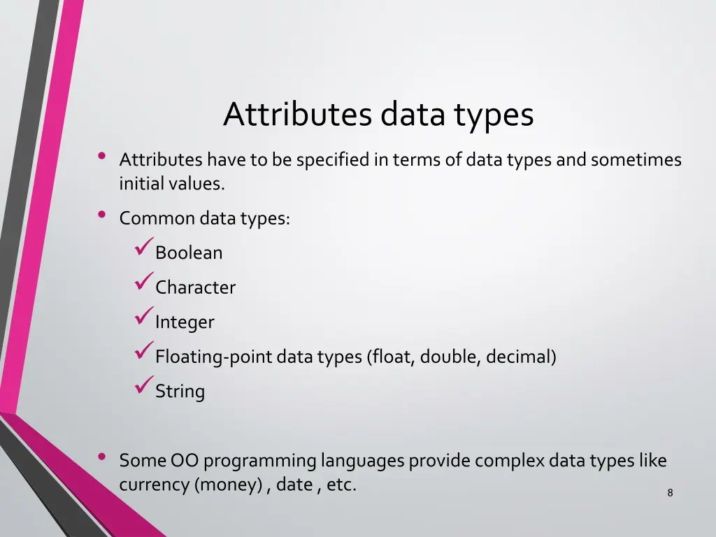 attributes data types attributes have