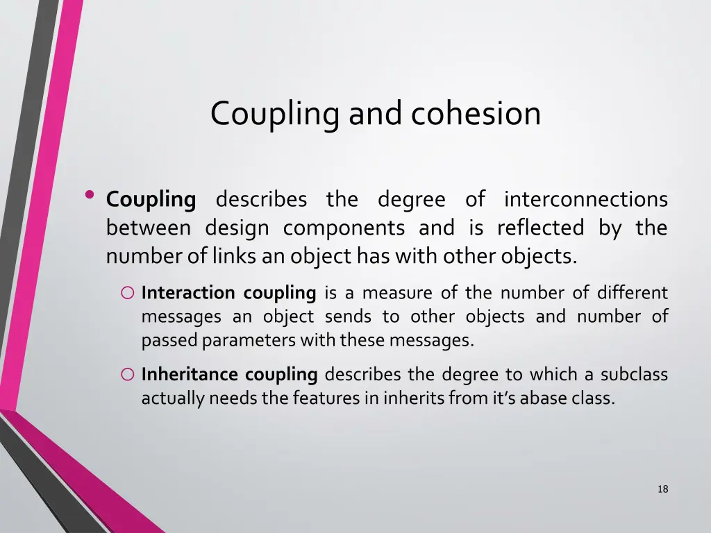 coupling and cohesion