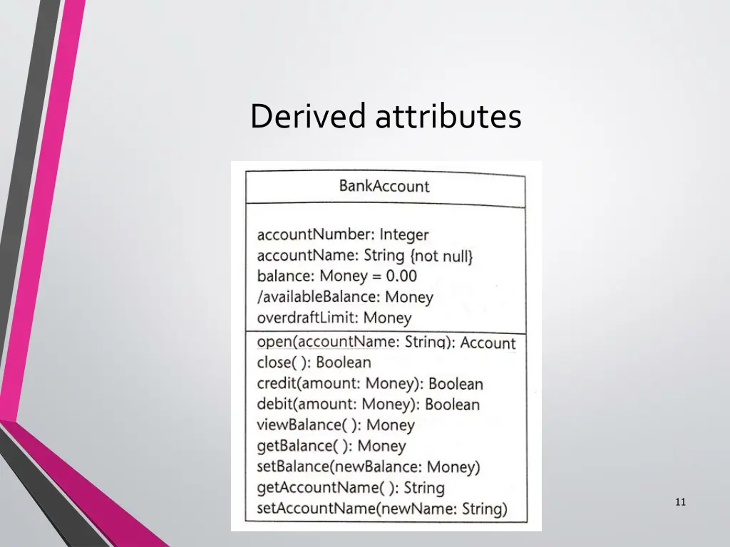 derived attributes 1