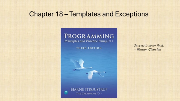 chapter 18 templates and exceptions