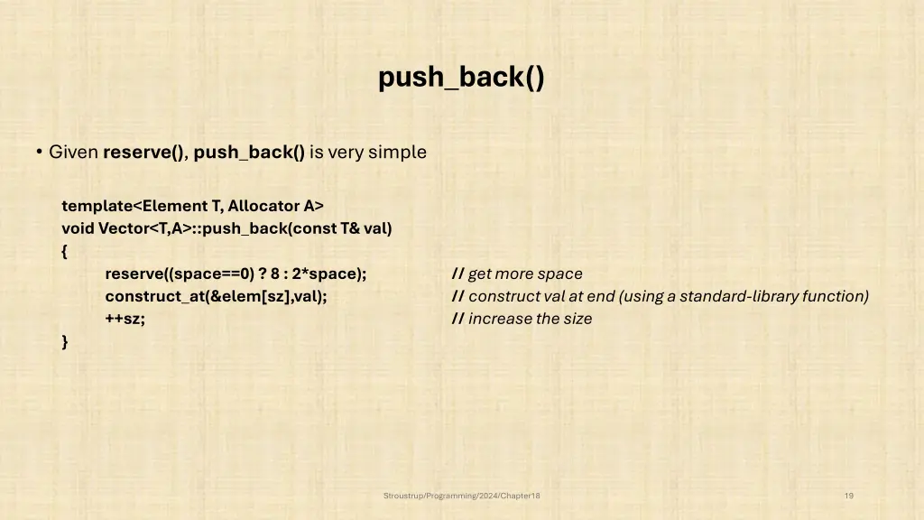 push back