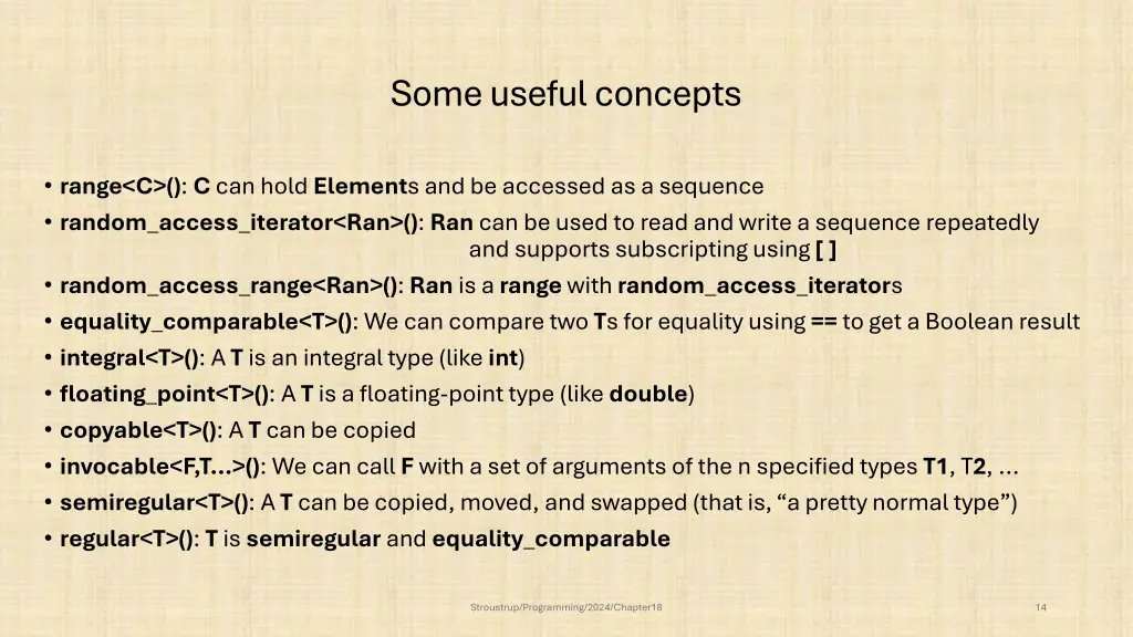 some useful concepts