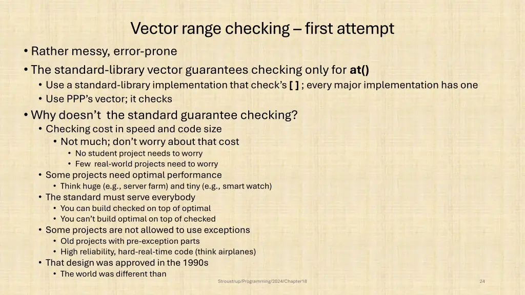 vector range checking first attempt rather messy