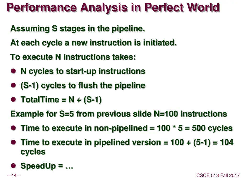 performance analysis in perfect world