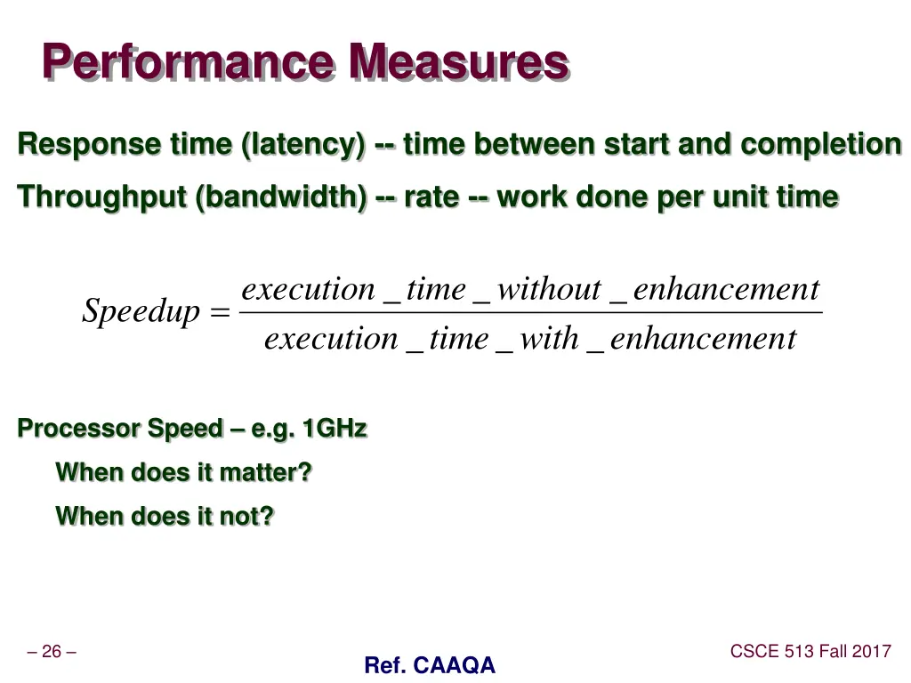 performance measures
