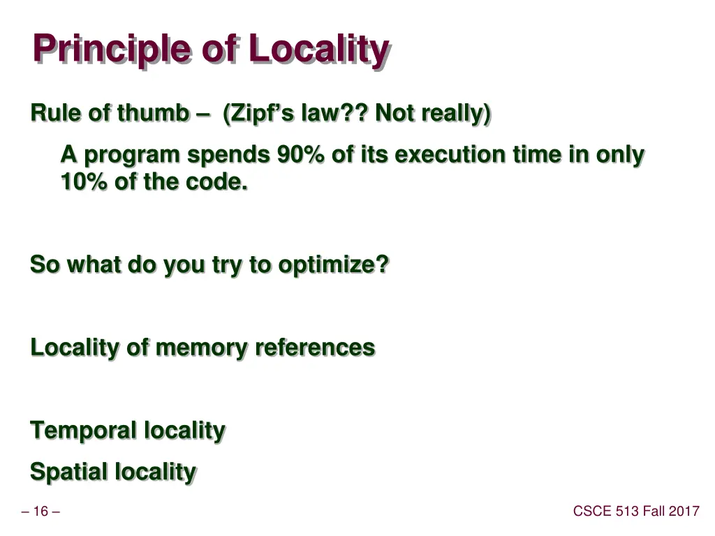 principle of locality