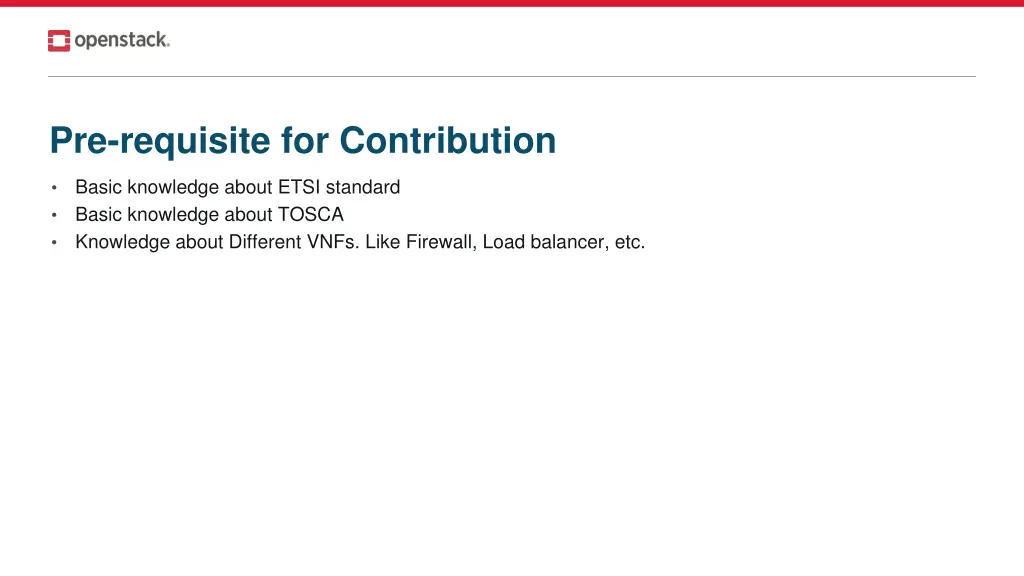 pre requisite for contribution