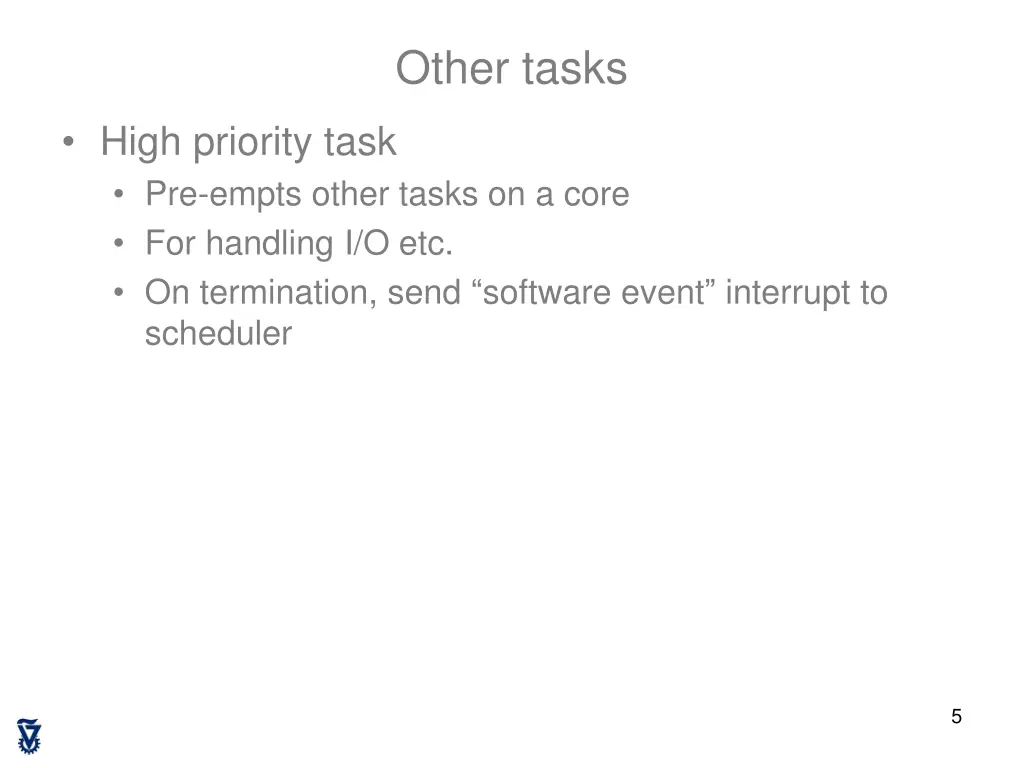 other tasks