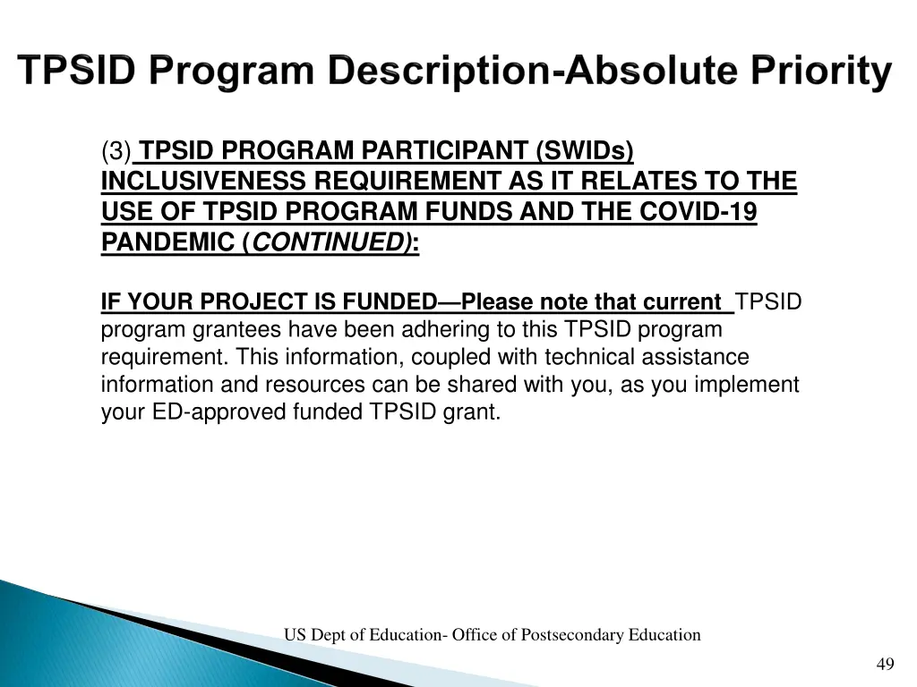 3 tpsid program participant swids inclusiveness 9