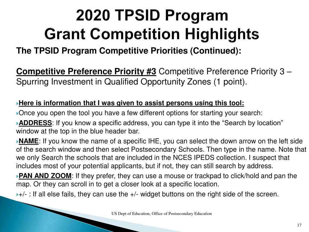 the tpsid program competitive priorities continued 2