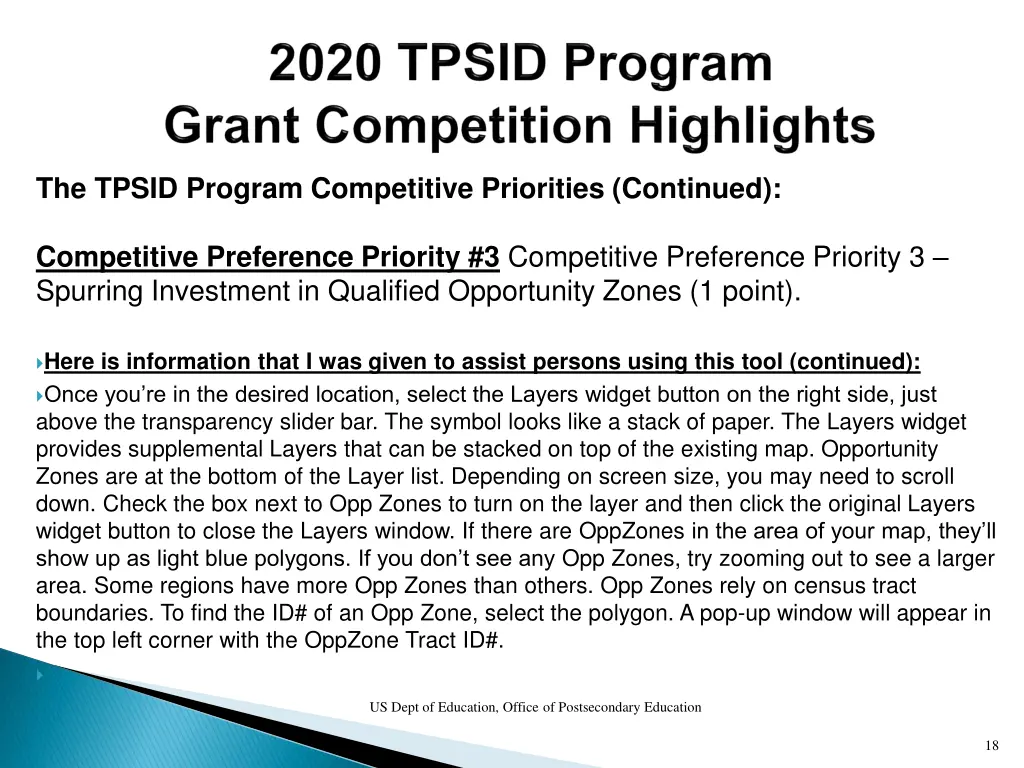 the tpsid program competitive priorities continued 3