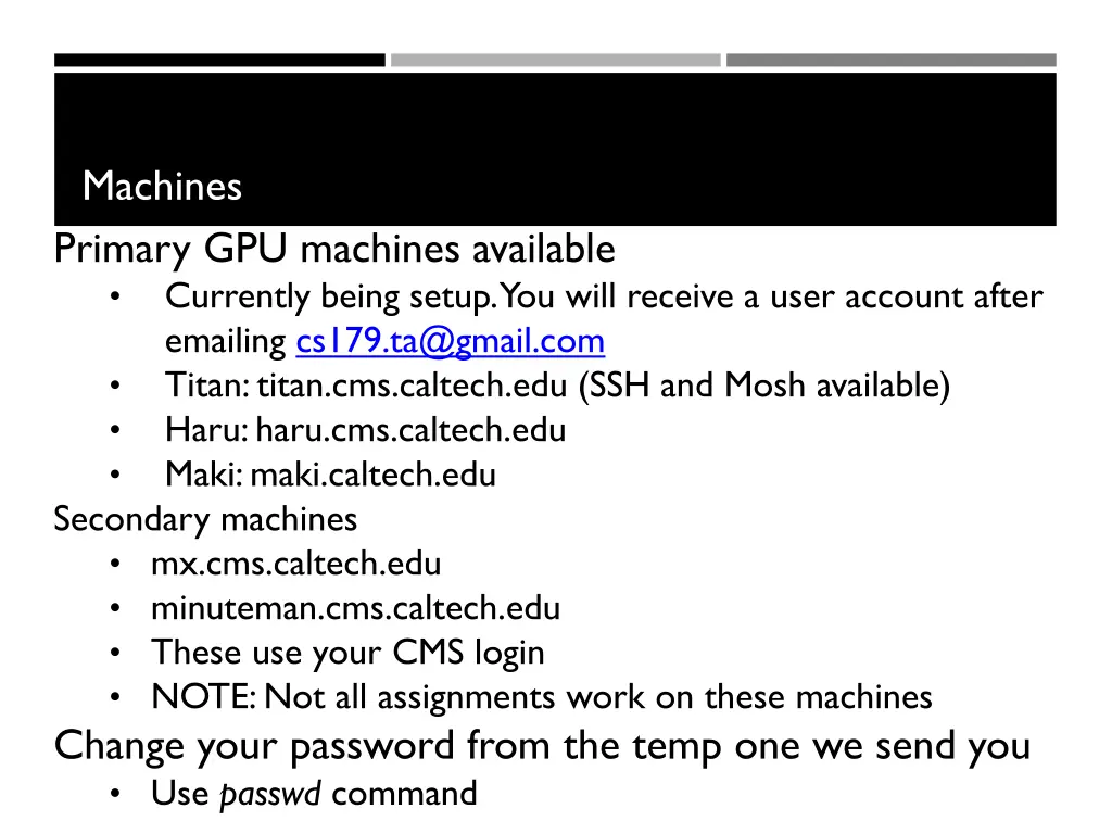 machines primary gpu machines available currently