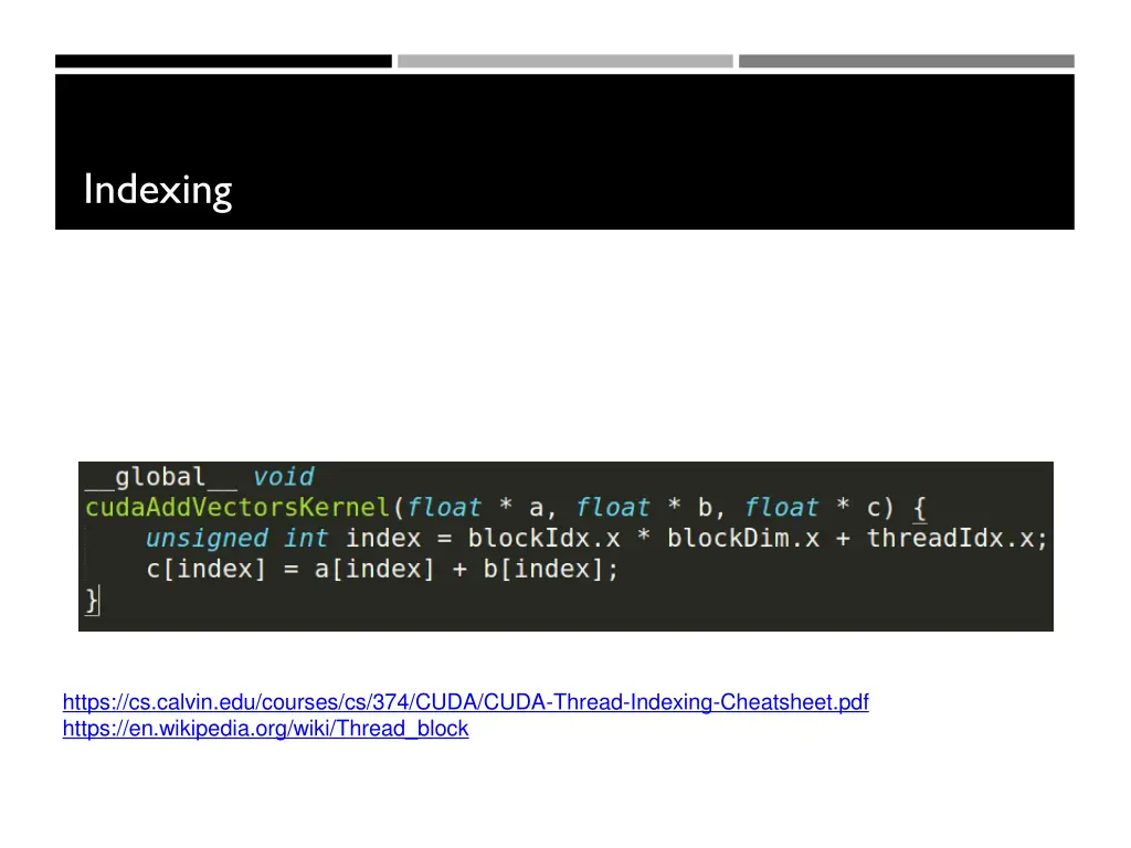 indexing