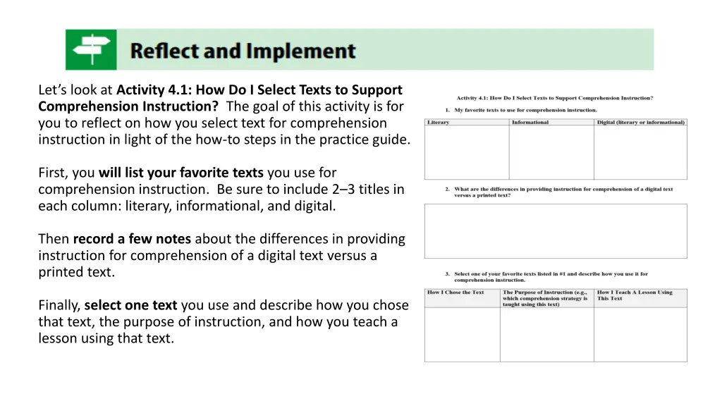 let s look at activity 4 1 how do i select texts